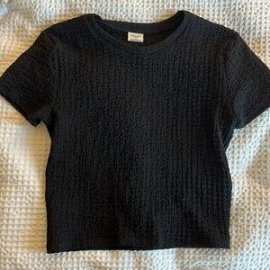 Abercrombie textured black tee